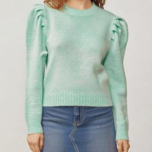 jersey de punto mangas abullonadas