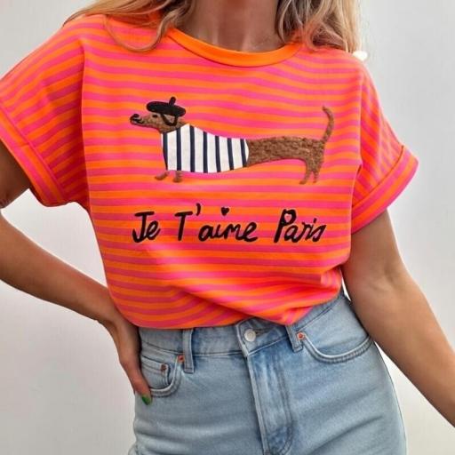 Camiseta perrito fluor