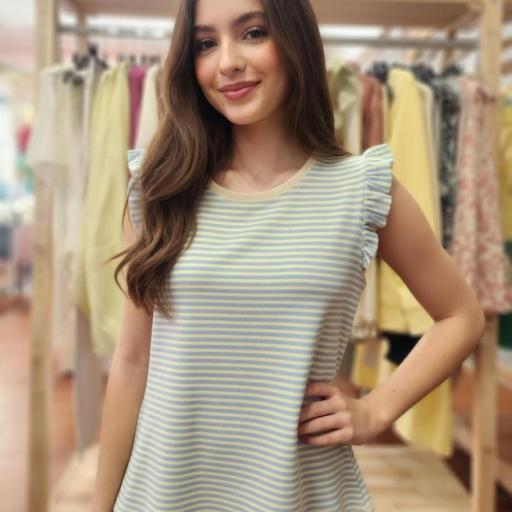 Camiseta de punto navy