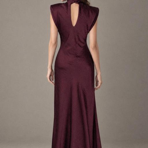 Vestido largo raso [1]