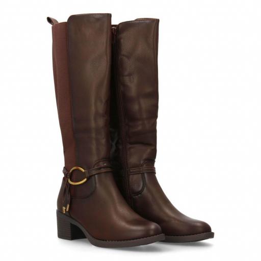 Bota mujer caña elastica