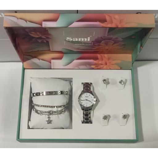 Conjunto Sami woman reloj + pulseras y pendientes