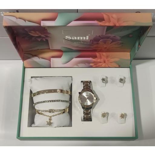 Conjunto Sami woman reloj + pulseras y pendientes