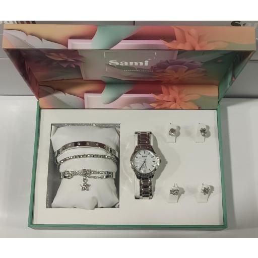 Conjunto Sami woman reloj + pulseras y pendientes