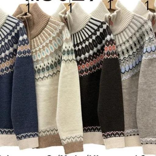 Cárdigan cremallera jacquard nórdico [2]