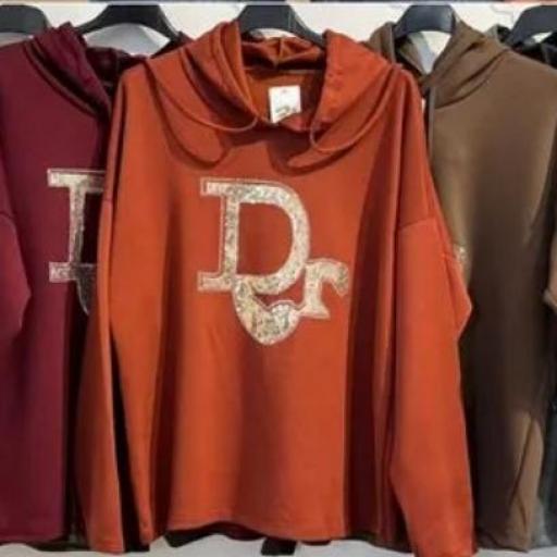 Sudadera capucha y strass talla grande [1]