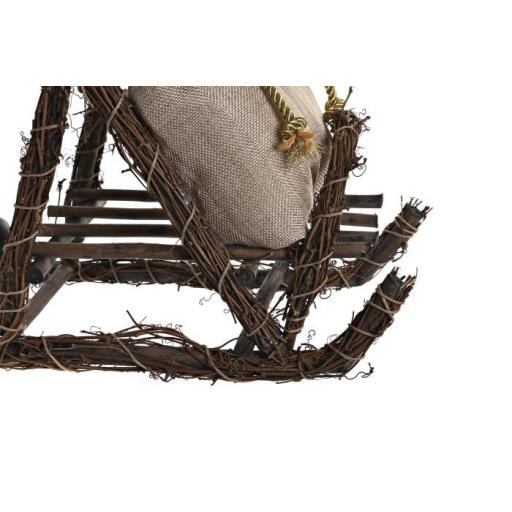 PAPA NOEL POLIESTER MADERA 42X22X48 TRINEO  [3]