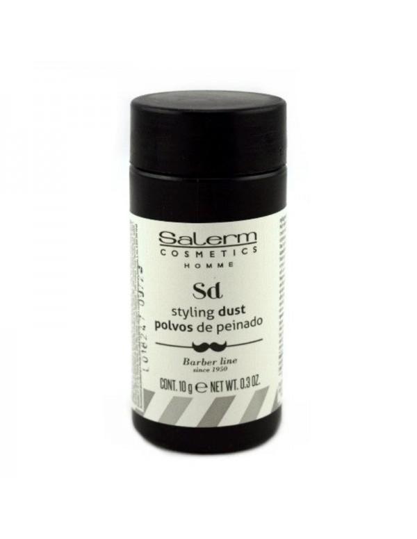 SALERM - Cera en Polvo para el Pelo Hombre - Homme Styling Dust - 10 g - Polvos de Peinado - Acabado Mate - Aporta Volumen Instantáneo al Cabello sin Apelmazar - Texturizador Pelo