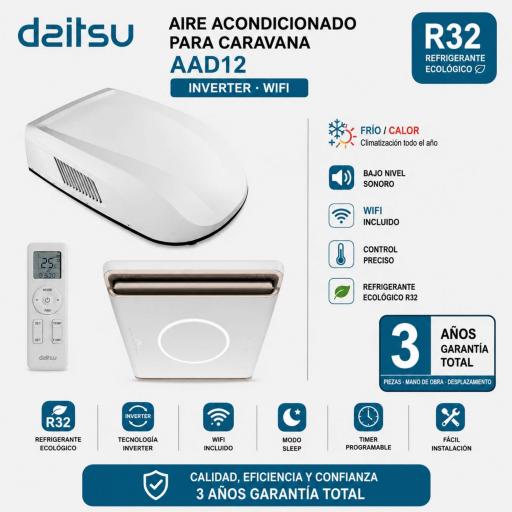 Aire Caravana Daitsu AAD12 Inverter WiFi