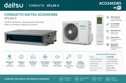 Conducto Daitsu ACD24KDBS Atlas II WiFi