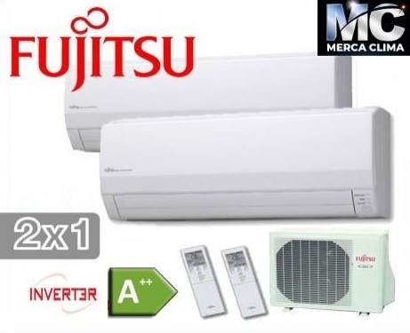 Aire Acondicionado Fujitsu 2x1 con externa AOY50Ui-KB+ ASY 25 MI-KM+ASY 35 MI-KM [0]