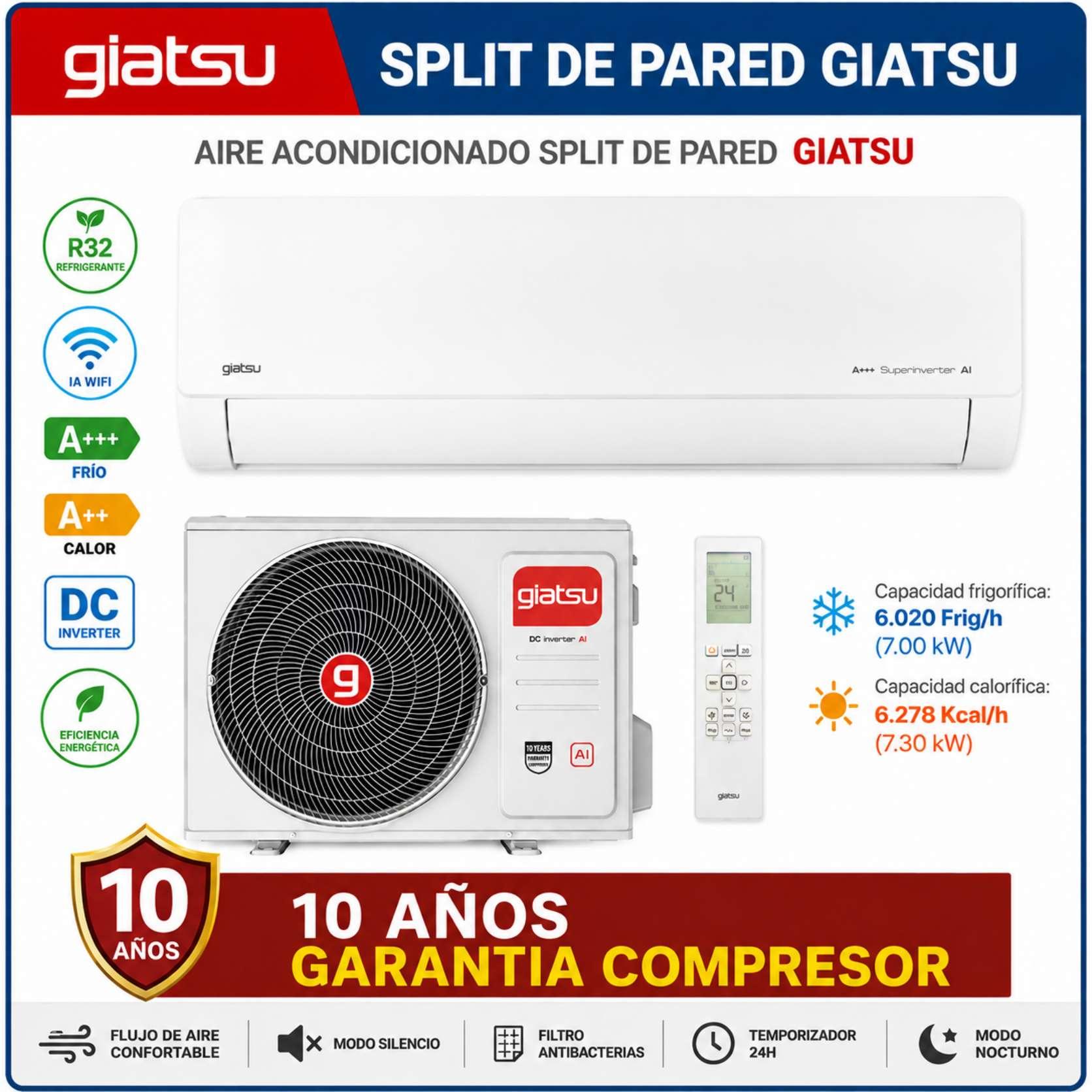 OFERTA GIATSU KIT AROMA PLUS B GIA-S24ARPLUSB IA WIFI