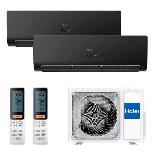 MultiSplit 2x1 Haier Flexis 2U40S2SM1FA + AS25S2F1FA Flexis Negra + AS35S2F1FA Flexis Negra WiFi 