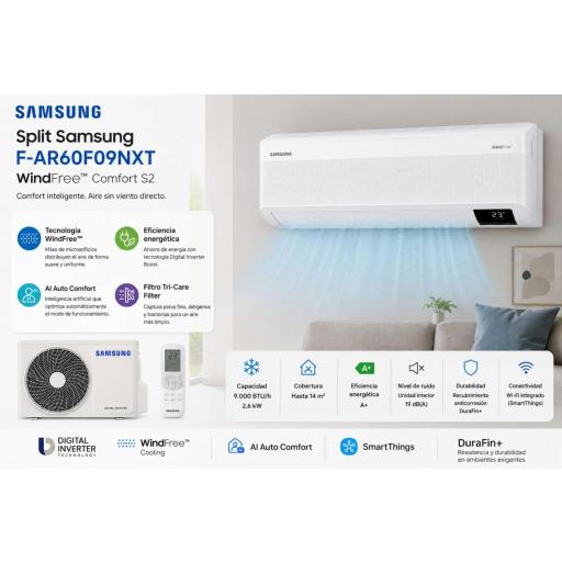 Split Samsung F-AR60F09NXT WindFree Comfort S2