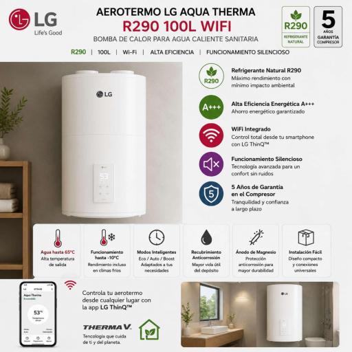 Aerotermo LG Aqua Therma R290 100L WIFI