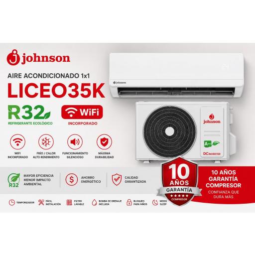 Johnson LICEO 35K Aire Acondicionado 1x1 WIFI+ Instalación Básica hasta 3 metros(solo ALICANTE) [1]