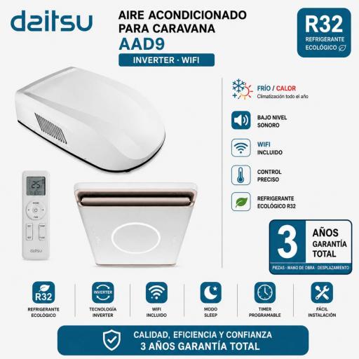 Aire Caravana Daitsu AAD09 Inverter WiFi