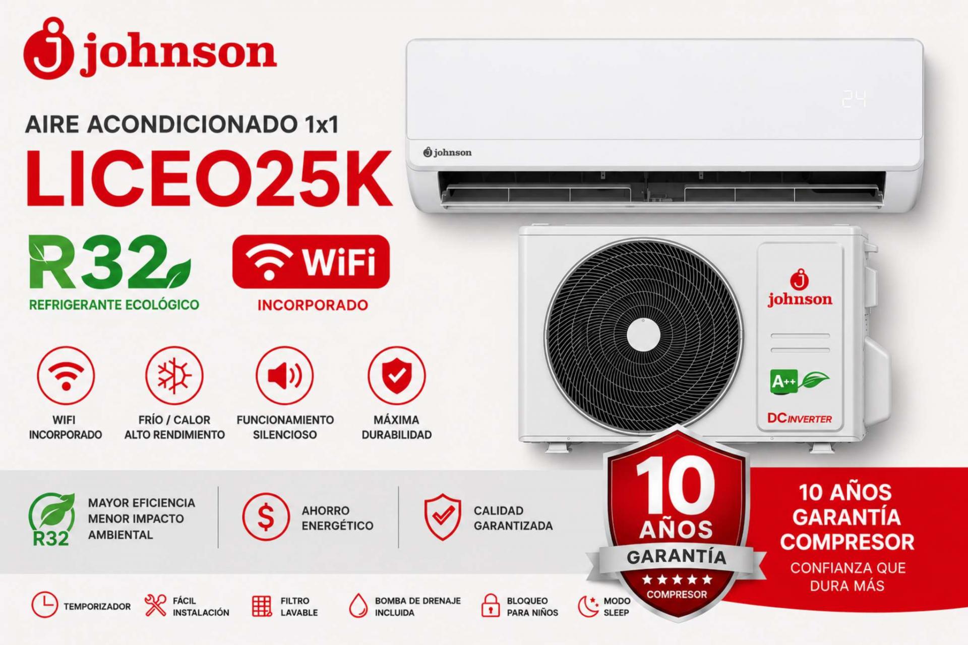 Johnson LICEO 25 K Aire Acondicionado 1x1 WIFI