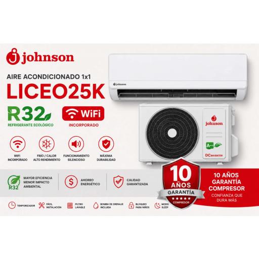 Johnson LICEO 25 K Aire Acondicionado 1x1 WIFI