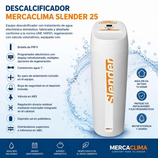 DESCALCIFICADOR MERCACLIMA SLENDER 25