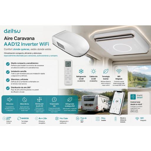 Aire Caravana Daitsu AAD12 Inverter WiFi  [2]