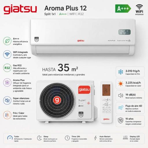 Split Giatsu Aroma Plus 12 A+++ WIFI