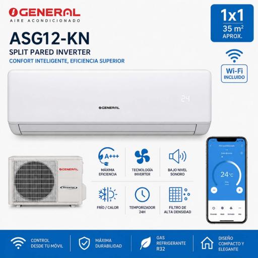 Split General ASG12-KN Inverter WiFi