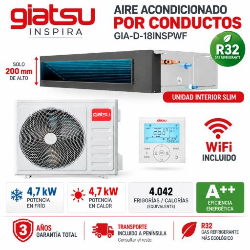 Conductos Giatsu Inspira GIA-D-18INSPWF wifi A++