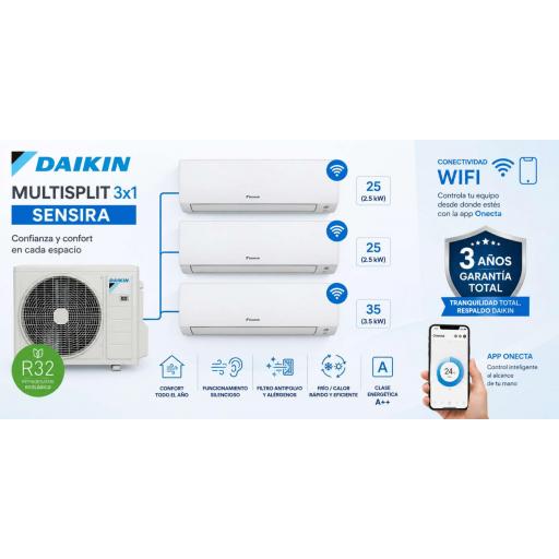 MultiSplit 3x1 Daikin Sensira 25+25+35 wifi [2]