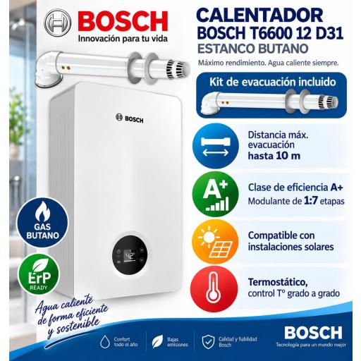 Calentador de agua a gas natural BOSCH Therm 6600 S 12 litros [0]