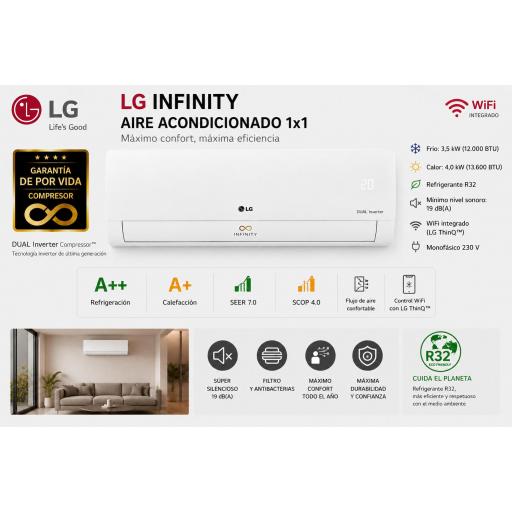 LG Infinity EZ12CSN Aire Acondicionado 1x1
