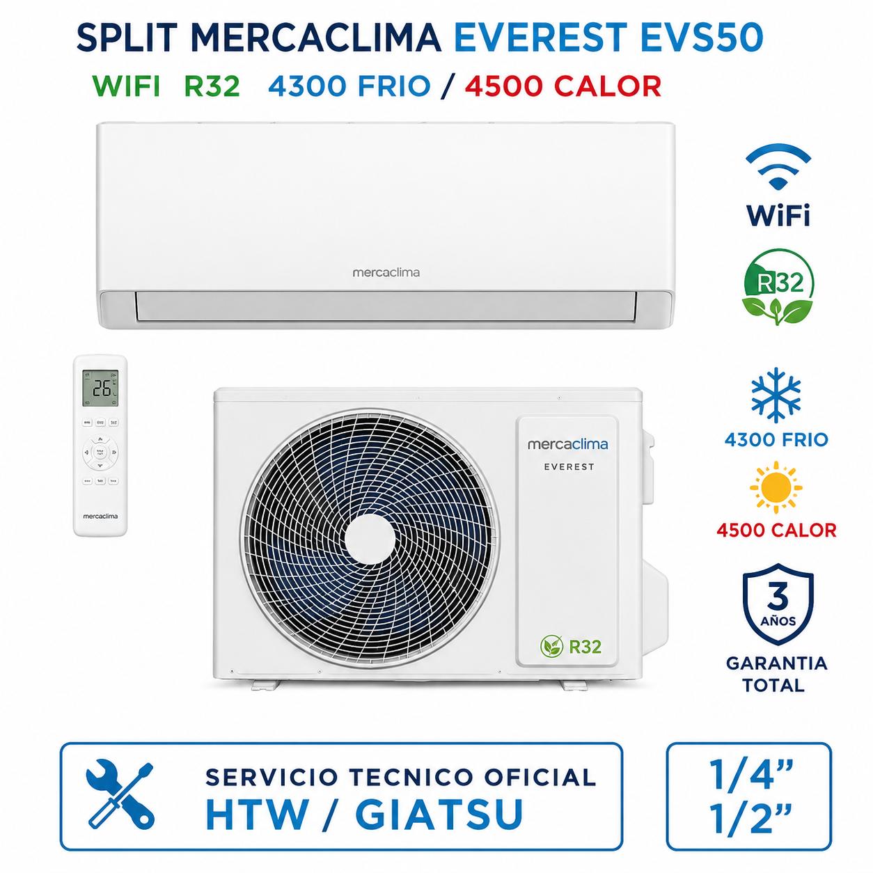 SPLIT MERCACLIMA EVEREST EVS50 WIFI 4300/4500