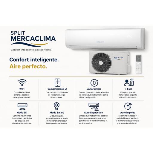 SPLIT MERCACLIMA H-LINE 12 3000/3200 INVERTER WIFI+ INSTALACION BASICA (SOLO ALICANTE) [2]
