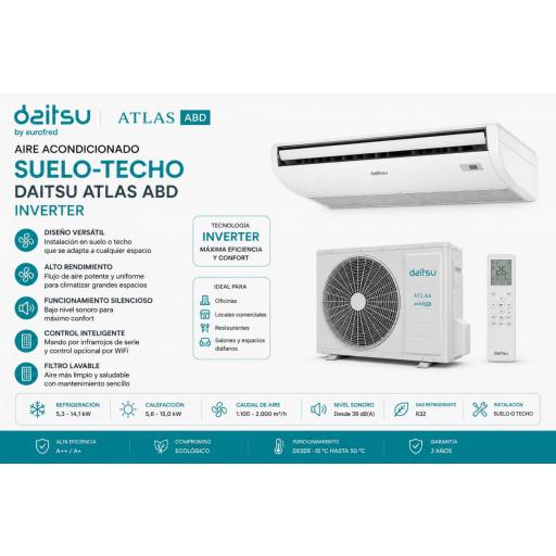 Suelo-Techo Daitsu Atlas ABD18KDBS Inverter