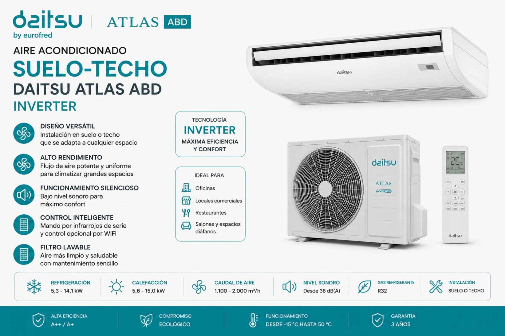 Daitsu Suelo-Techo Atlas ABD36K DB