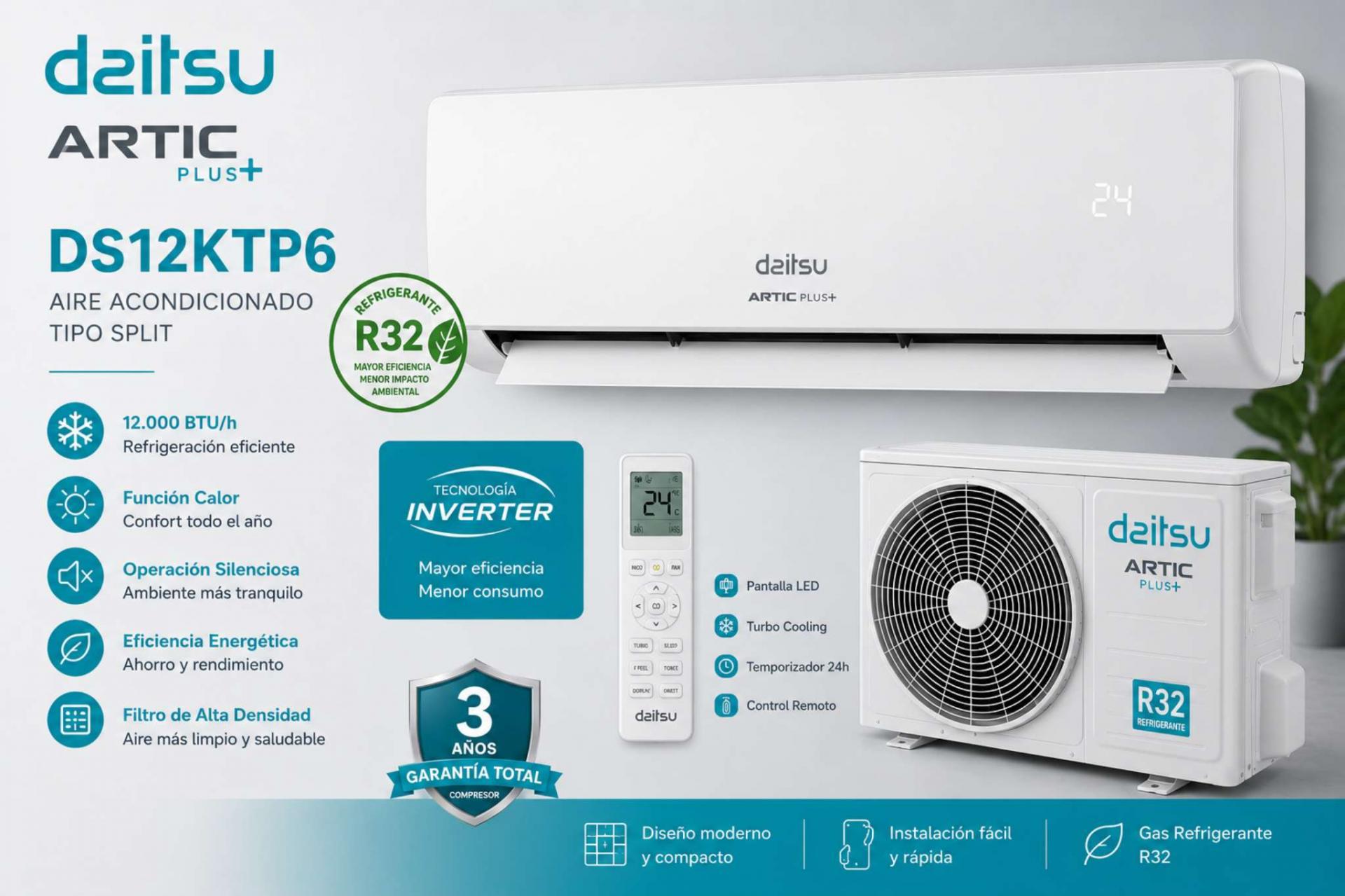 Split Daitsu Artic Plus DS12KTP6 WiFi A+++