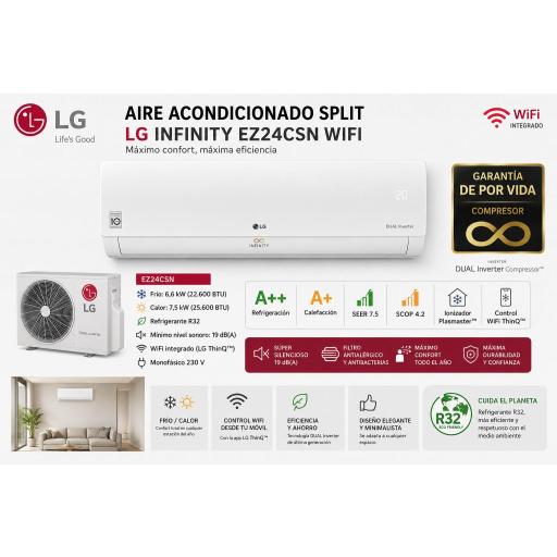 Split LG Infinity EZ24CSN wifi Aire Acondicionado