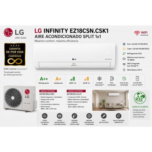 Split LG Infinity EZ18CSN.CSK1+EZ18CSU.CL21