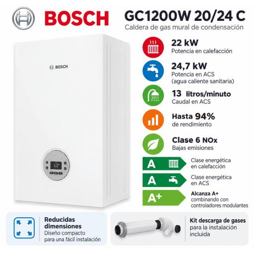 urales de condensación Caldera de condensación de gas natural Condens Bosch GC1200 W 20/24 [0]