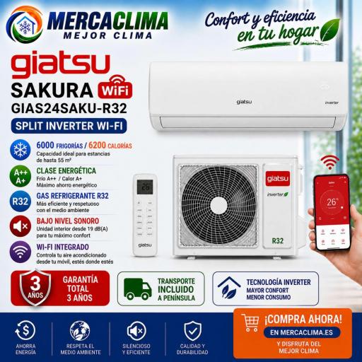 Split Giatsu SAKURA GIAS24SAKU-R32 WiFi A++ [0]