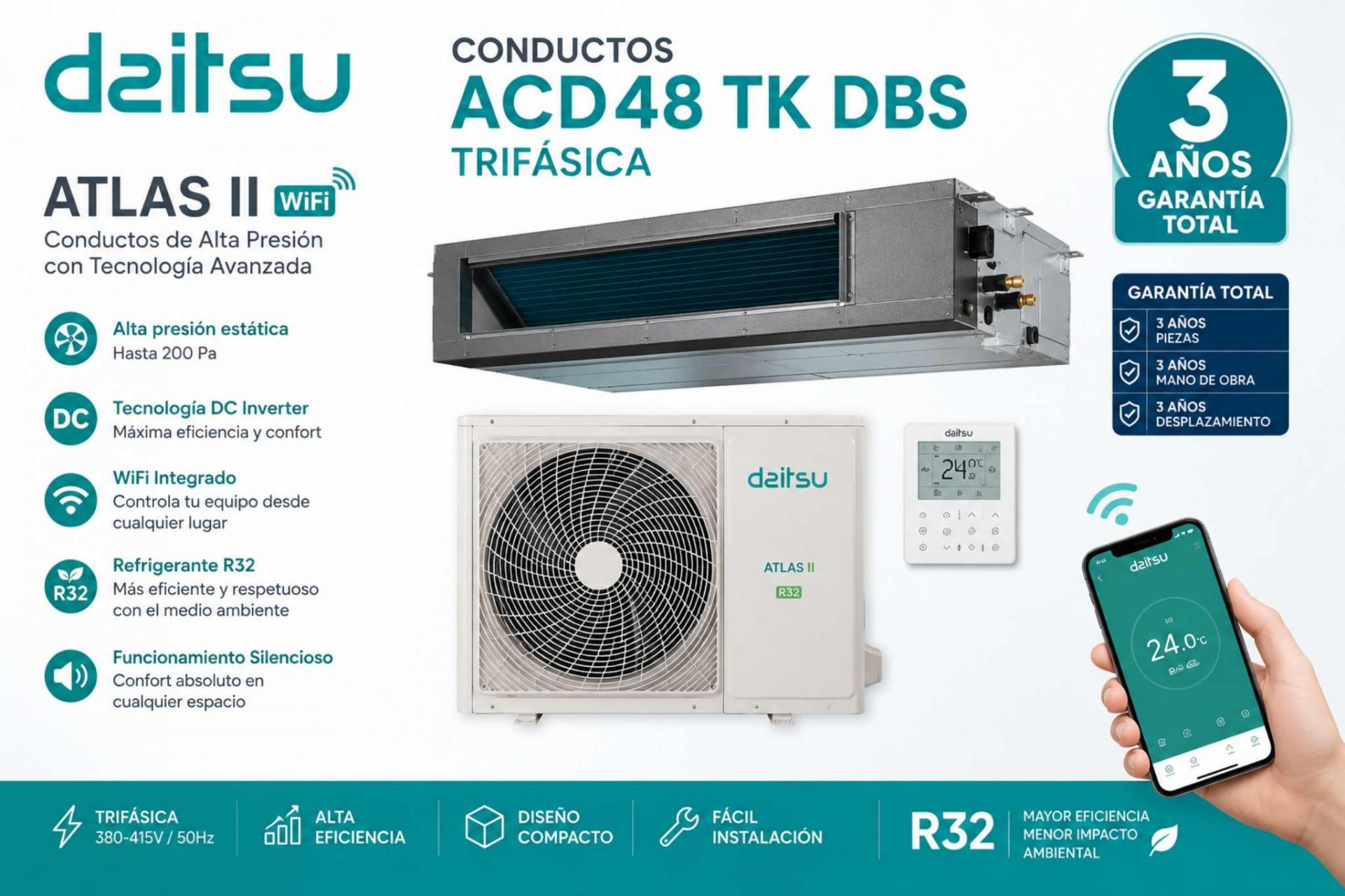 Daitsu Conductos ACD48 TK DBS Atlas II WiFi