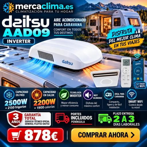 Aire Caravana Daitsu AAD09 Inverter WiFi