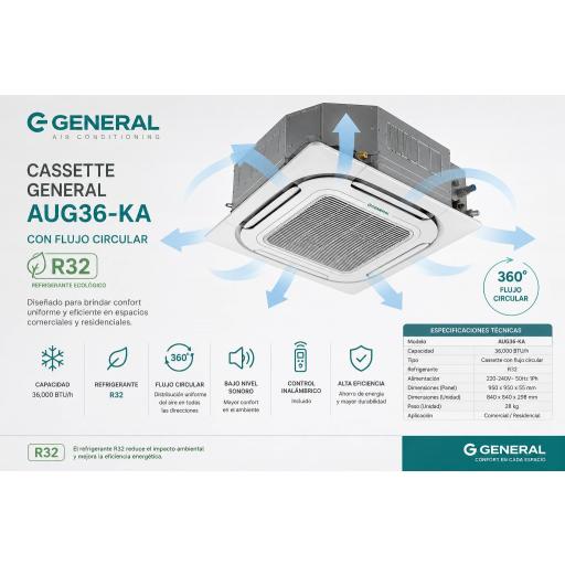 Cassette General AUG36-KA con Flujo Circular