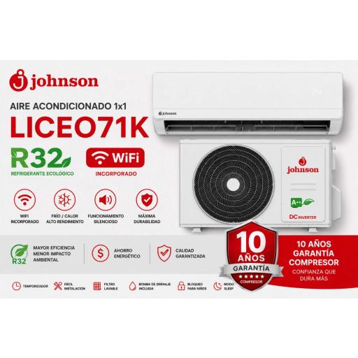 Johnson LICEO71K Aire Acondicionado 1x1 WIFI