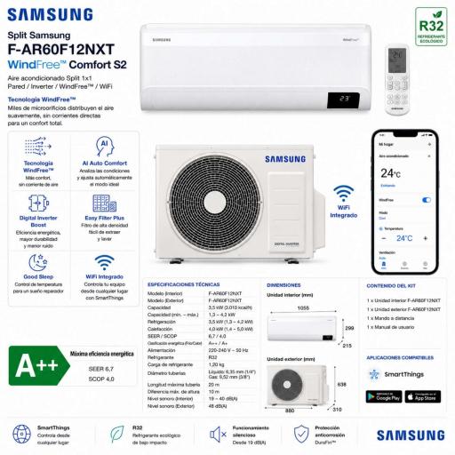 Split Samsung F-AR60F12NXT WindFree Comfort S2