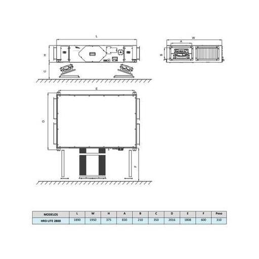 Recuperador de calor Daitsu HRD LITE EC 2800 [1]