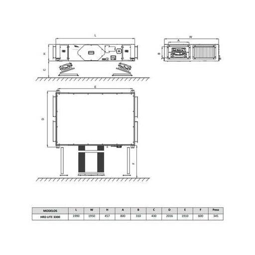 Recuperador de calor Daitsu HRD LITE EC 3300 [1]