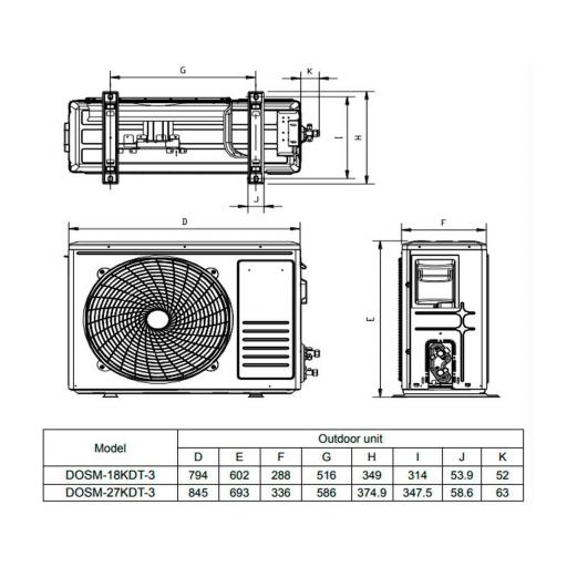 Multisplit 2x1 Daitsu Free Max DSM-99KDT-4 UE14 WiFi [2]