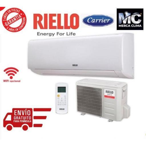 Riello Carrier AARIA AMW 25QP R32 split aire wifi incluido