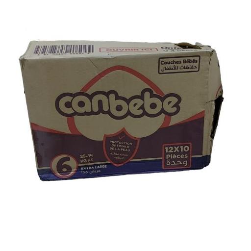 Pack 12x10 Pañales CANBEBE Talla 6 14-25 kg